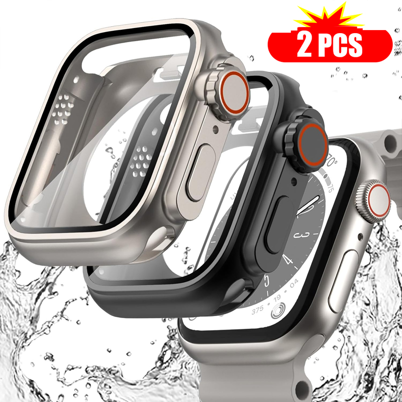 Iwatch Smartwatch Series 7 - 2PCS Tempered Glass+Cover For Apple Watch