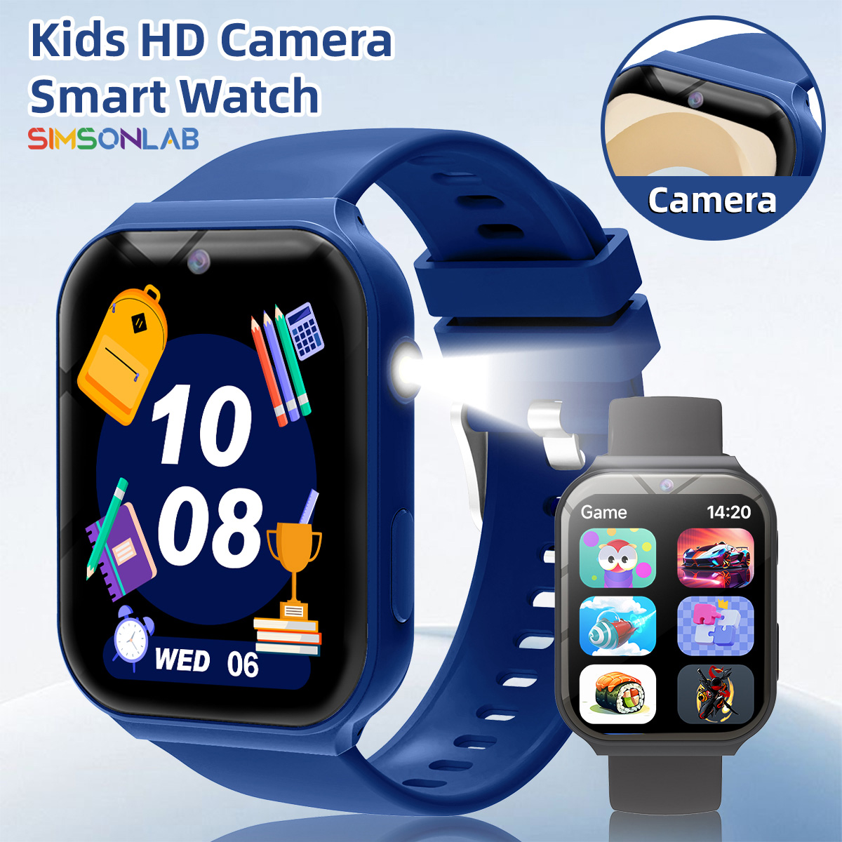 Smartwatch Watches Gift For Boys - Study Partners for Kids HD Camera
