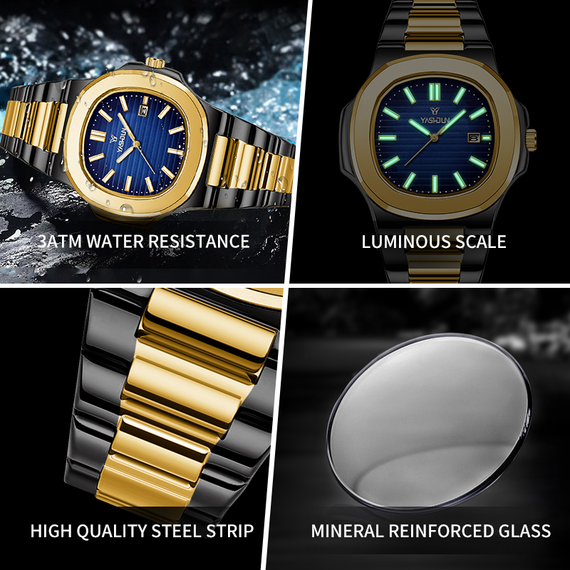 Fashion Square Quartz Man Cloc - огляд і ціна Smartwatch Square Watches For Men