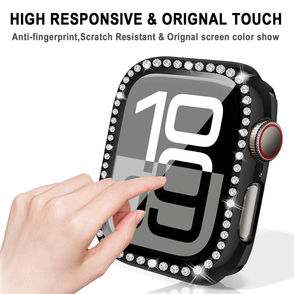 Glass+Diamond Case For Apple w - огляд і ціна Iwatch Smartwatch Series 7