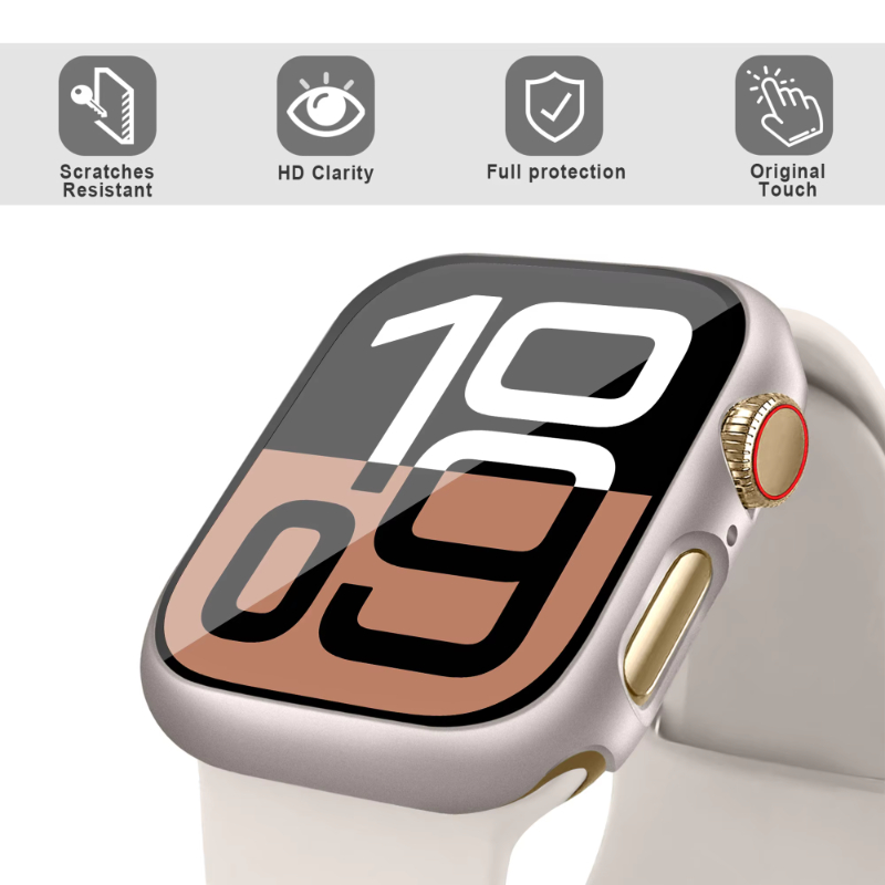 Glass+Case For Apple Watch 44m - огляд і ціна Iwatch Smartwatch Series 7