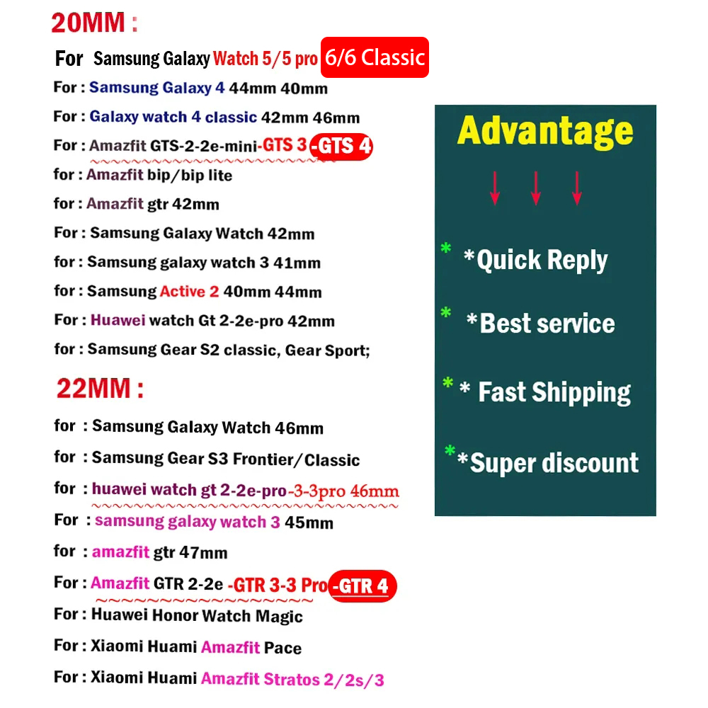 20mm/22mm Silicone band For Am - огляд і ціна Smartwatch Samsung Watches For Women