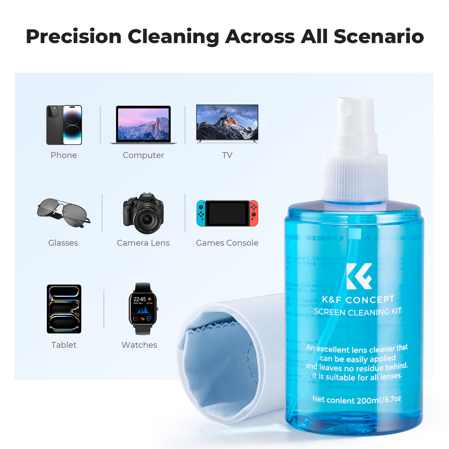 K&F CONCEPT 200ML Screen Clean - огляд і ціна Watch Polishing Cloth
