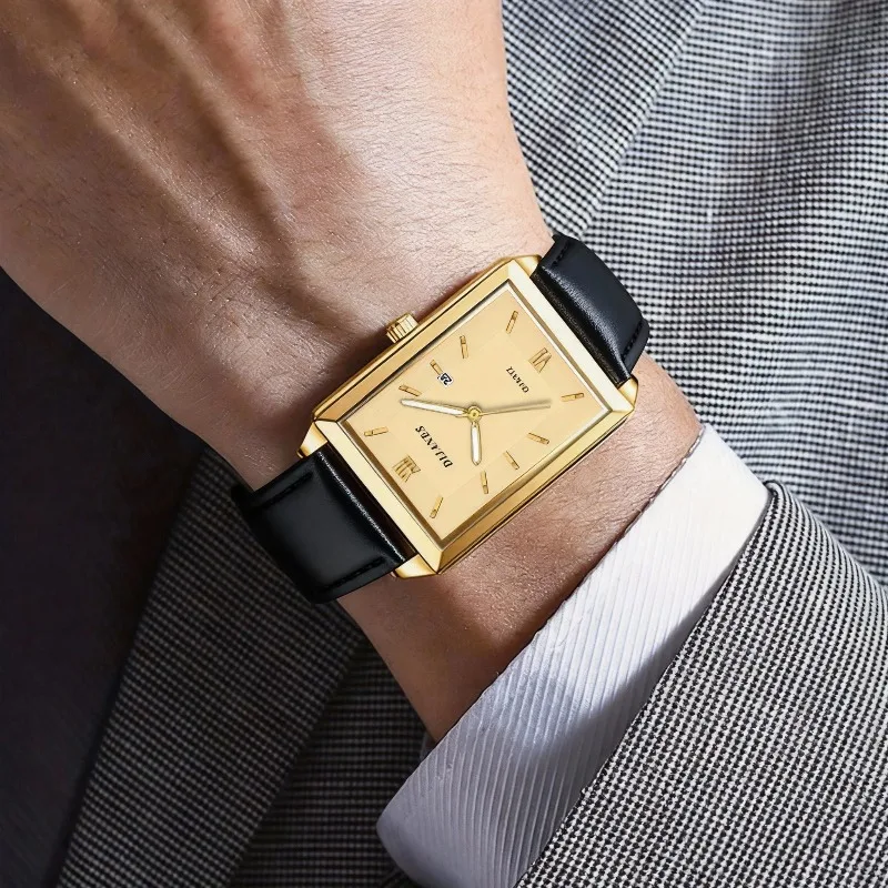Casual Leather Men's Watches F - огляд і ціна Smartwatch Square Watches For Men