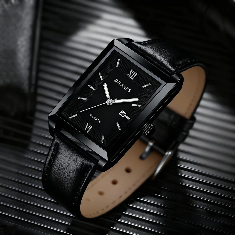 Casual Leather Men's Watches F - огляд і ціна Smartwatch Square Watches For Men
