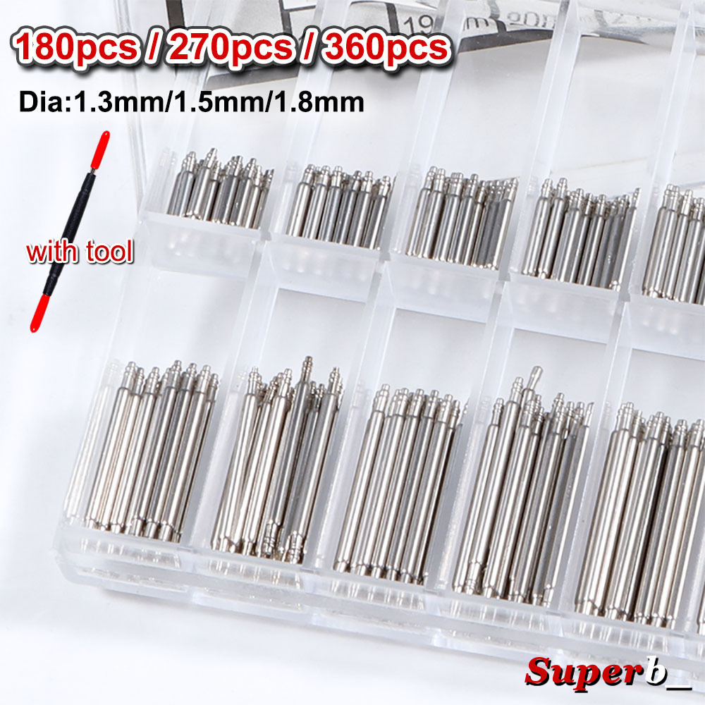 360pcs Dia 1.3mm/1.5mm/1.8mm S - огляд і ціна Spring Bar Tool