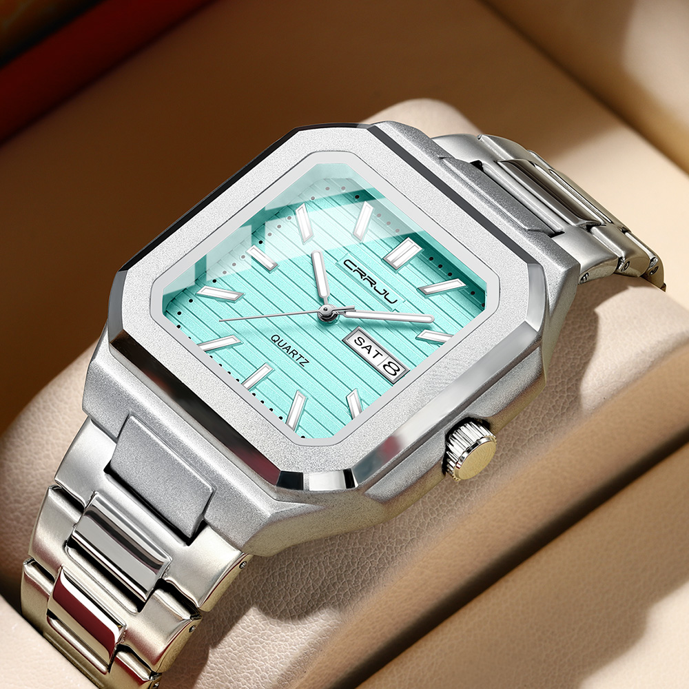 CRRJU Men's Casual Stainless S - огляд і ціна Smartwatch Square Watches For Men