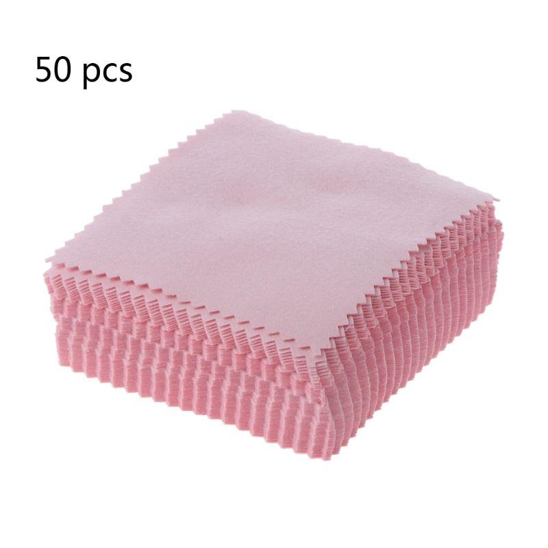 50Pcs Pink Double-sided Silver - огляд і ціна Watch Polishing Cloth