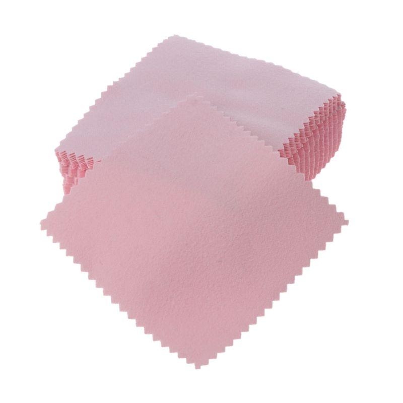 50Pcs Pink Double-sided Silver - огляд і ціна Watch Polishing Cloth