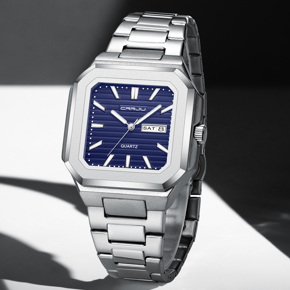 CRRJU Men's Casual Stainless S - огляд і ціна Smartwatch Square Watches For Men