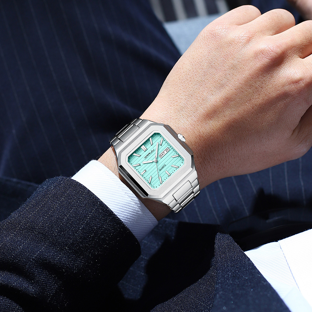 CRRJU Men's Casual Stainless S - огляд і ціна Smartwatch Square Watches For Men