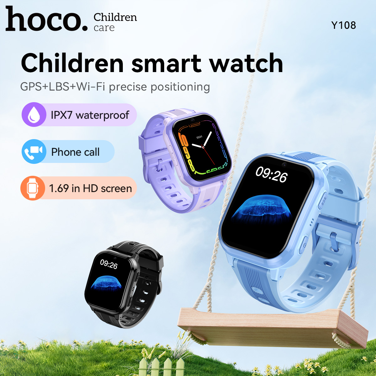 HOCO Y108 1.69inch HD LCD Curv - огляд і ціна Smartwatch Watches For Children
