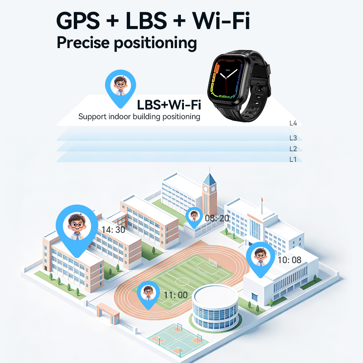 HOCO Y108 1.69inch HD LCD Curv - огляд і ціна Smartwatch Watches For Children